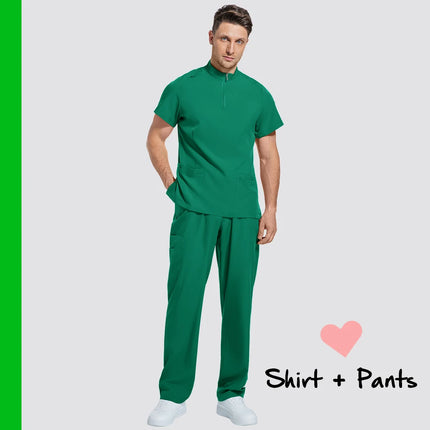 Hospital Workwear Medical Uniforms V-neck Doctor Nurse Work Clothes Surgery Scrub Set Dental Pharmacy Workwear Short Sleeve Suit