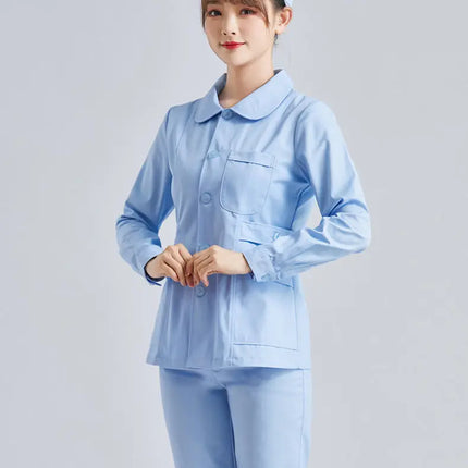 White Short Sleeve scrubs uniforms women Pet Grooming Clinic Nursing Clothes Workwear Nurse Scrub Work Pink Medical Uniform-KarWorkwear