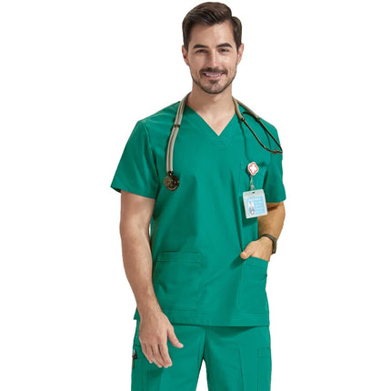 Ultra Light Scrub Set Medical Nurse Uniform for Women Men Hospital Doctor Workwear Poplin Fabric Veterinary Surgical Outfit 8020-KarWorkwear