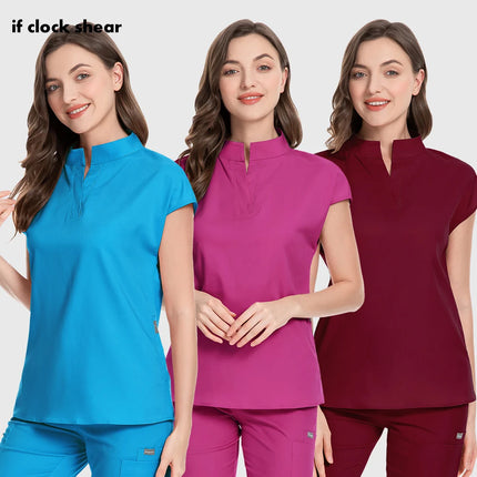 Pet Grooming Institution Scrubs Tops High Quality Spa Uniforms Unisex Stand Collar Work Clothes Medical Accessories Surgery Tops-KarWorkwear