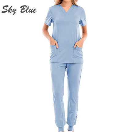 Pet Beauty Agency uniform nurse uniform medical uniform V-collar nursing frosted uniform salon SPA Women's suits suits s-KarWorkwear
