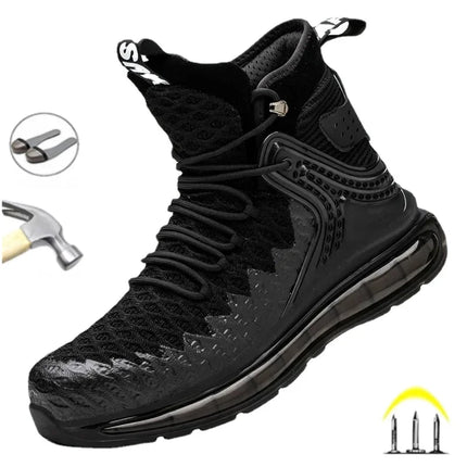 Plus Size 50 Fashion Safety Working Boots For Men High Quality Indestructible Construction Anti Smashing Shoes Sneakers Footwear-KarWorkwear