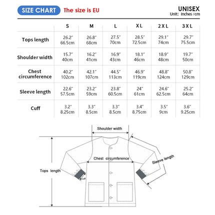 Long Sleeves Scrubs Jackets Pretty Outfit Soft Nurse Out Coat Doctor Hospital Nursing Staff Uniforms Autumn Winter Work Wear-KarWorkwear