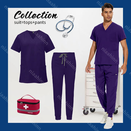 Wholesale Jogger Style Surgical Medical Work Clothes Hospital Doctor Nursing Scrub Suit Anesthetist Uniforms Dentistry Uniforms-KarWorkwear