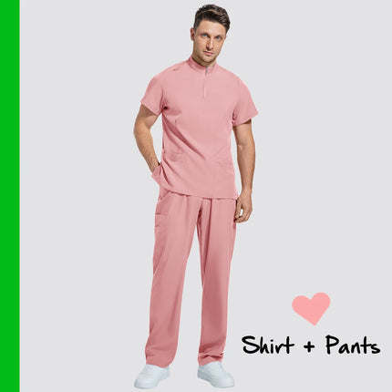 Hospital Workwear Medical Uniforms V-neck Doctor Nurse Work Clothes Surgery Scrub Set Dental Pharmacy Workwear Short Sleeve Suit