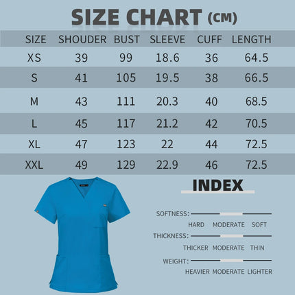 New Hospital Nursing Workwear Surgical Shirt Medical Scrubs Tops for women men Short Sleeve V-neck Pockets Uniforms Scrub Blouse-KarWorkwear