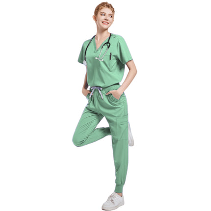 Handwashing Clothe Split Suit Short Sleeved Hand Brushing Pet Dentist Nurse Work Clothes Men Medical Care Clothes Nurse Uniform-KarWorkwear