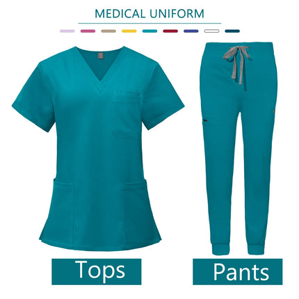 Nurse Uniform Woman Hospital Doctor Men's Medical Sweatshirt  Nursing Pants Unisex Workshop Uniforms Beauty SPA Work Clothes New-KarWorkwear