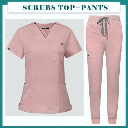 Purple Operating Room Clothes Medical Uniforms Scrubs Set Hospital Working Scrubs Set Medical Nurse Dental Surgery Suit Workwear-KarWorkwear