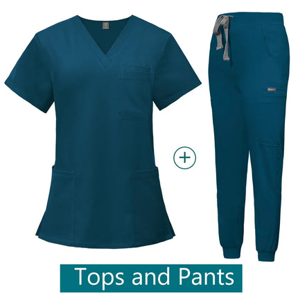 Scrubs Medical Uniforms Woman Multicolour SPA Beauty Uniform Dentist Veterinary Working Clothes Unisex Pharmacy Clinic Scrub New-KarWorkwear