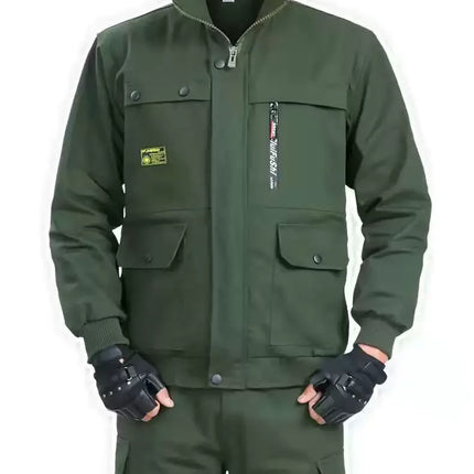 Men's work protective clothing, welding and anti scalding, construction workwear, top and pants set, labor protective clothing