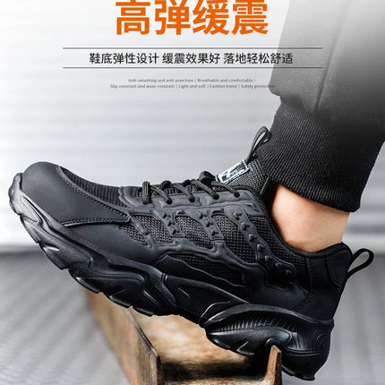 White Safety Shoes Men Steel Toe Boots Work Sneakers Anti-smash Anti-puncture Indestructible Shoes Sport Men Protective Shoes-KarWorkwear