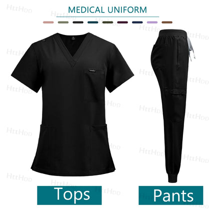 Nurse Accessories New Fashion Surgical Uniforms Woman Clinical Nursing Pediatrics Working Clothes Mens Scrub Hospital Scrub Sets-KarWorkwear