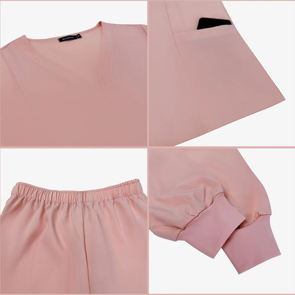 Wholesale Medical Service Scrubs Set Nurse Scrub Suit Hospital Doctor Work Clothes Surgical Uniform Multicolor Jogging Top Pants-KarWorkwear