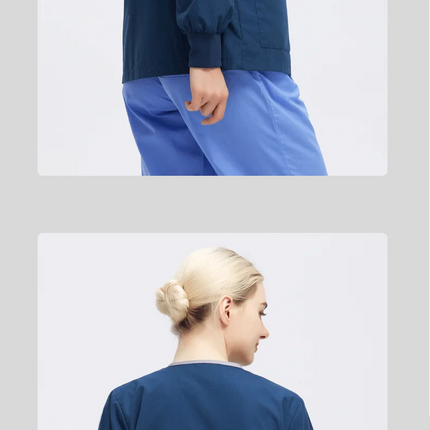 Long Sleeves Scrubs Jackets Pretty Outfit Soft Nurse Out Coat Doctor Hospital Nursing Staff Uniforms Autumn Winter Work Wear-KarWorkwear