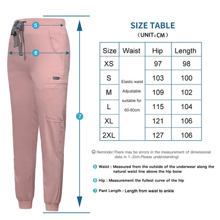Jogger Pant Women Scrub Medical Nurse Work Bottoms Unisex Wholesale Slim Fit Fashion Stretch Trousers Clinic Doctor Nursing Pant-KarWorkwear