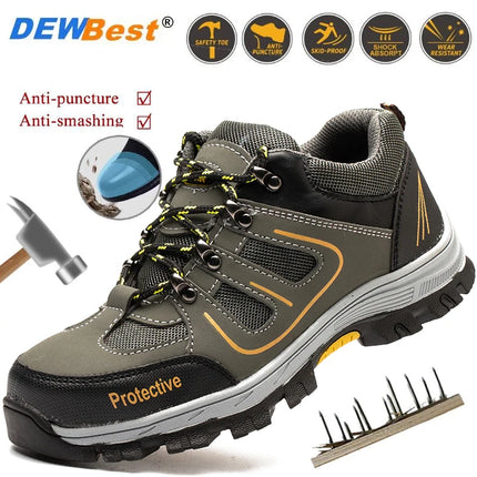 Brand Safety Shoes Lightweight Work Sneakers Men's Shoes Indestructible Safety Work Boots Steel Toe Work Shoes Men's Boots-KarWorkwear