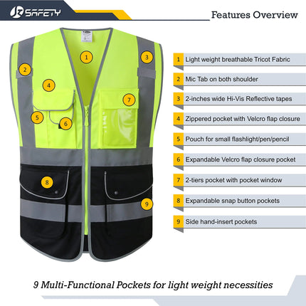 High Visibility Reflective Safety Vest Work Uniform Signal Security Jacket Reflex Clothing Rider Motor Geology Man
