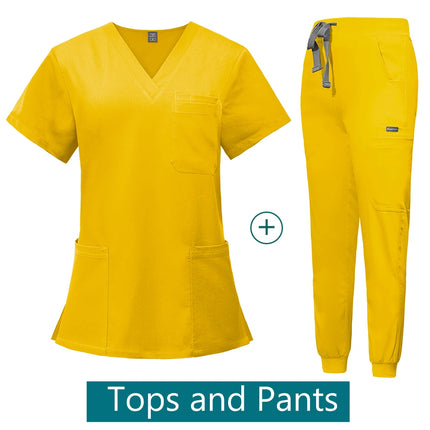 Scrubs Medical Uniforms Woman Multicolour SPA Beauty Uniform Dentist Veterinary Working Clothes Unisex Pharmacy Clinic Scrub New-KarWorkwear