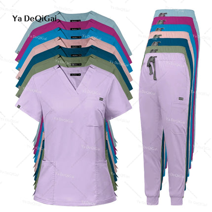 Purple Operating Room Clothes Medical Uniforms Scrubs Set Hospital Working Scrubs Set Medical Nurse Dental Surgery Suit Workwear-KarWorkwear