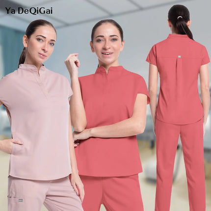 Jogger Sports Suit High Quality Solid Color Women's New Medical Operating Room Medical Uniform Scrubs Doctor Nurse Suit Unisex-KarWorkwear
