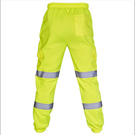 Reflective Safety Pants 360 Degree Reflective Zones High Visibility Casual Work Clothes Nocturnal Outdoor Joggers Pants for Men