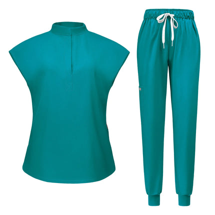 High Quality Spa Uniforms Unisex V-Neck Work Clothes Pet Grooming Institution Scrubs Set Medical Suits Clothes Scrubs Tops Pants-KarWorkwear