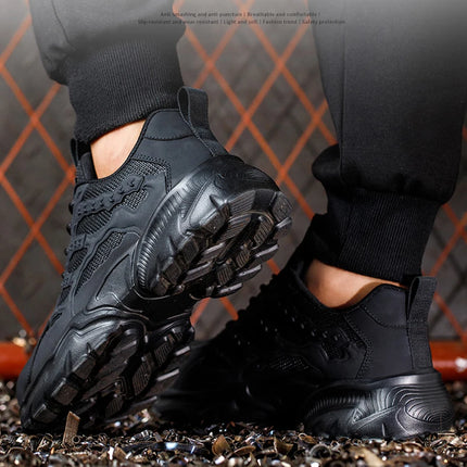White Safety Shoes Men Steel Toe Boots Work Sneakers Anti-smash Anti-puncture Indestructible Shoes Sport Men Protective Shoes-KarWorkwear