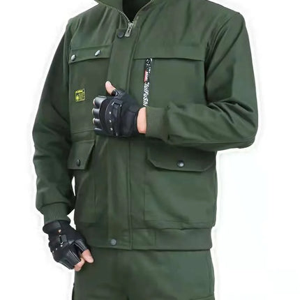 Men's work protective clothing, welding and anti scalding, construction workwear, top and pants set, labor protective clothing