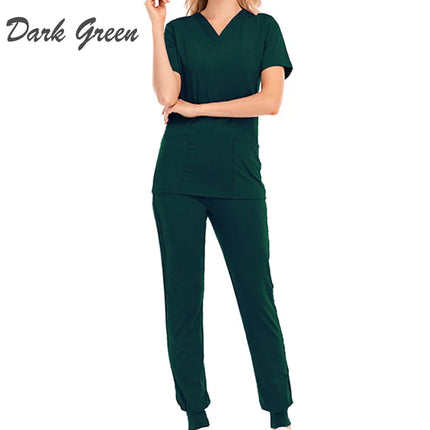 Pet Beauty Agency uniform nurse uniform medical uniform V-collar nursing frosted uniform salon SPA Women's suits suits s-KarWorkwear