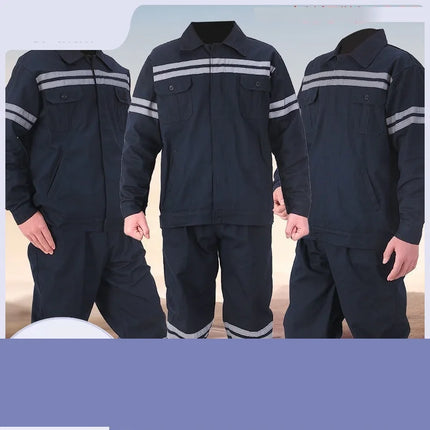 High Visibility 100% Cotton Safety Working Jacket Pants Trousers Workwear Coal Miner Welding Suit Mehanic Repairman Work Uniform-KarWorkwear