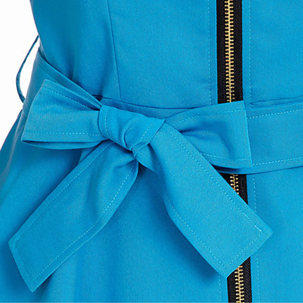 Nurse Uniform Suit Scrubs Uniforms Veterinary Work Clothes Scrub Tops Pants Women Solid Zip Short Sleeve Pockets Carer Uniform-KarWorkwear