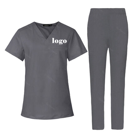 Short Sleeve Scrub Top Surgical Medical Uniform Women Nursing Uniform Nurse Workwear Dentist Surgery Uniform Scrub Blouse Unisex-KarWorkwear