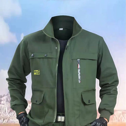 Men's work protective clothing, welding and anti scalding, construction workwear, top and pants set, labor protective clothing