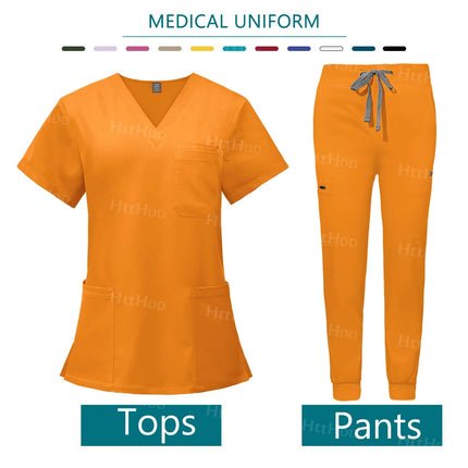 Nurse Uniform Woman Hospital Doctor Men's Medical Sweatshirt  Nursing Pants Unisex Workshop Uniforms Beauty SPA Work Clothes New-KarWorkwear