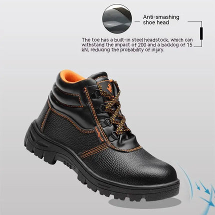 Wear-resisting Men Work Safety Boots Anti-smash Anti-puncture Work Sneakers Waterproof Boots Indestructible Protective Work Boot