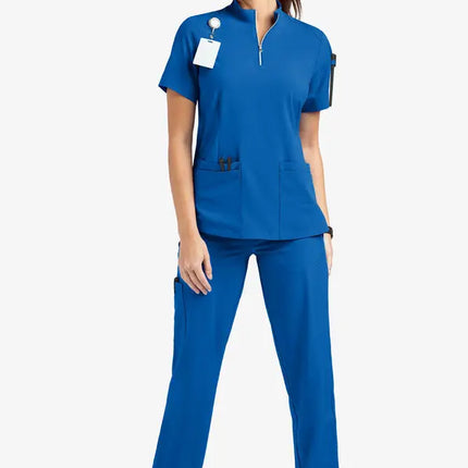 Unisex Medical Uniforms for V-neck Nurse Scurbs set Women Hospital Doctor Workwear Oral Dental Surgery Work Uniform short sleeve-KarWorkwear