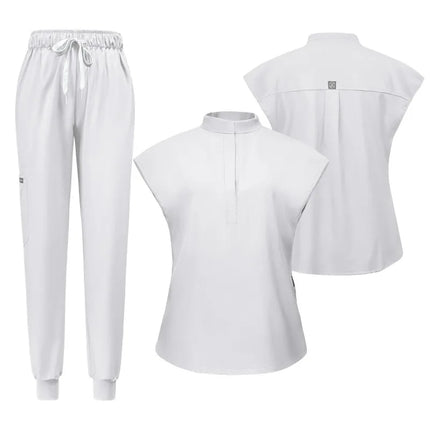 High Quality Spa Uniforms Unisex V-Neck Work Clothes Pet Grooming Institution Scrubs Set Medical Suits Clothes Scrubs Tops Pants-KarWorkwear