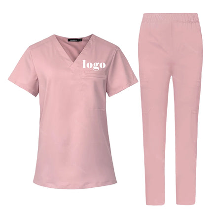 Short Sleeve Scrub Top Surgical Medical Uniform Women Nursing Uniform Nurse Workwear Dentist Surgery Uniform Scrub Blouse Unisex-KarWorkwear