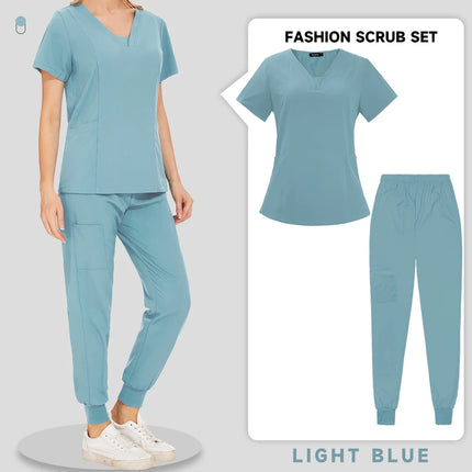 Wholesale Medical Service Scrubs Set Nurse Scrub Suit Hospital Doctor Work Clothes Surgical Uniform Multicolor Jogging Top Pants-KarWorkwear