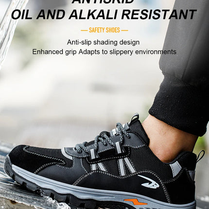 Latest 2023 Steel Toe Cap Climbing Shoes Indestructible Anti Nail Safety Work Shoes Anti Smashing Male Footwear Boots-KarWorkwear