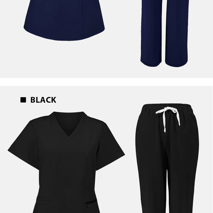 Slim fitting Surgical working clothes Doctor Nurse Nursing Uniforms Women Medical Workwear Spa Dentist Lab Clinic vet Scrub Suit-KarWorkwear