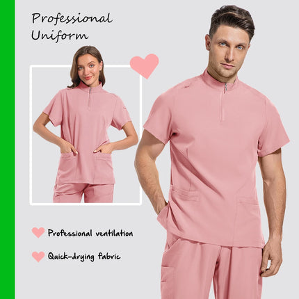 Hospital Workwear Medical Uniforms V-neck Doctor Nurse Work Clothes Surgery Scrub Set Dental Pharmacy Workwear Short Sleeve Suit