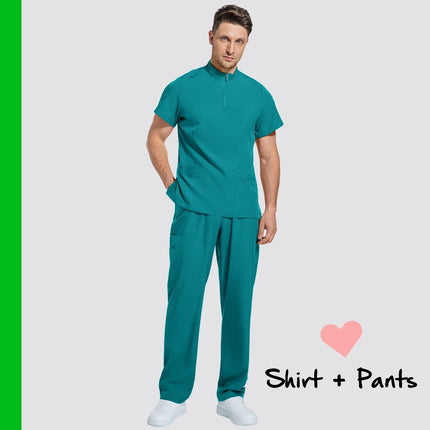 Hospital Workwear Medical Uniforms V-neck Doctor Nurse Work Clothes Surgery Scrub Set Dental Pharmacy Workwear Short Sleeve Suit