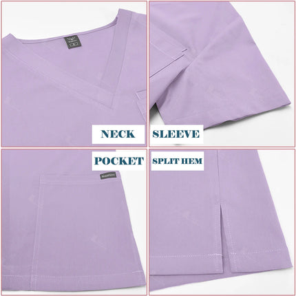 Red Nursing Uniforms Unisex Medical Top Pants Clinical Uniform Men Nursing Clothes Doctor Nurse Scrubs Sets Dentist Vet Workwear-KarWorkwear