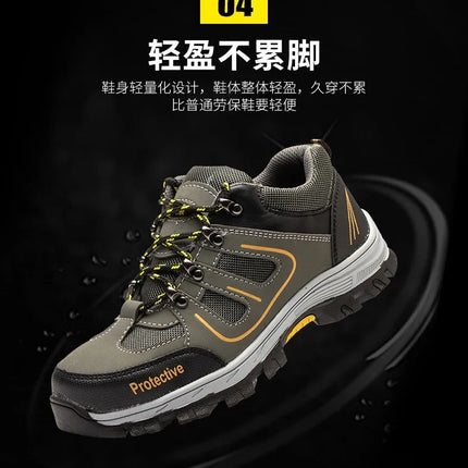 Brand Safety Shoes Lightweight Work Sneakers Men's Shoes Indestructible Safety Work Boots Steel Toe Work Shoes Men's Boots-KarWorkwear
