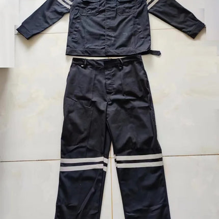 High Visibility 100% Cotton Safety Working Jacket Pants Trousers Workwear Coal Miner Welding Suit Mehanic Repairman Work Uniform-KarWorkwear
