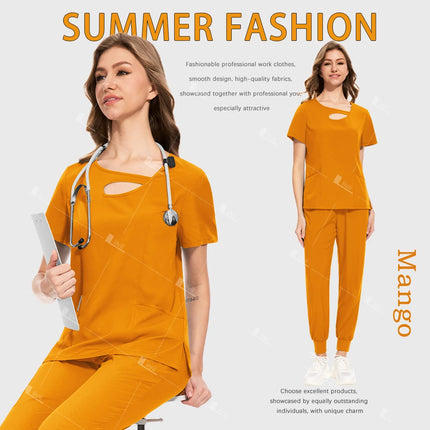 Fashion Personality Medical Uniforms Wholesale Operating Room Scrubs Set Nurse Uniforms Hospital Clothes Dental Surgery Workwear-KarWorkwear