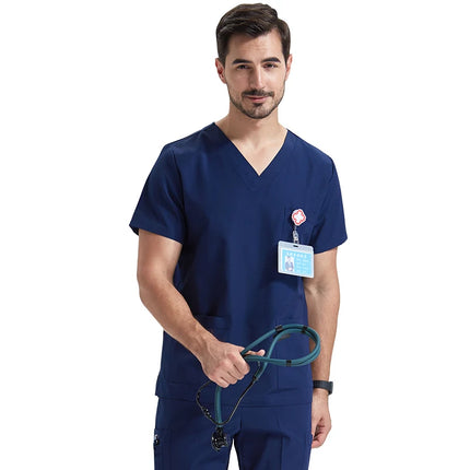 Ultra Light Scrub Set Medical Nurse Uniform for Women Men Hospital Doctor Workwear Poplin Fabric Veterinary Surgical Outfit 8020-KarWorkwear