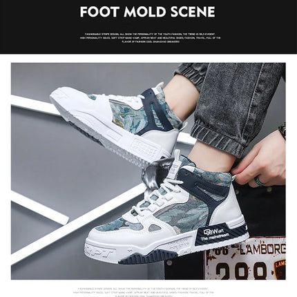 2023 Men Boots High Top Sneakers Casual Platform Leather Skateboard Fashion Designer Luxury Outdoor Sport Tennis Safety Loafers-KarWorkwear